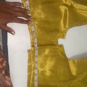 Half Cuttory Golden Blouse(Tailour Stitched)