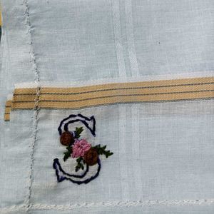 Customized Initial Embroidery On Handkerchief