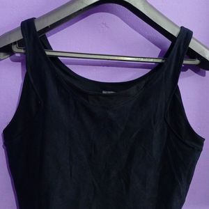 Black Casual Sports Speghetti Or Sando For Girls