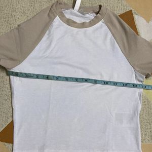 Beige Sleeve Baby Tee