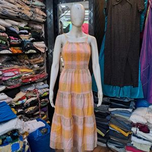 Waist Less Orange Dress