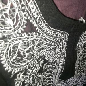 Black Chikankari Kurti