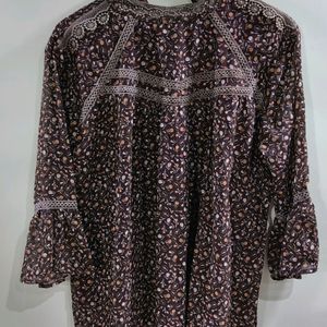 Brown floral top for womens!