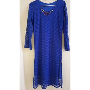 Blue & Black (Combo) of 2 Lace Kurtas.