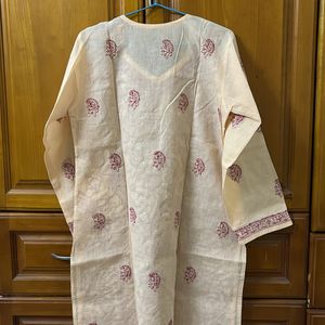 Cream Color Chikankari Kurta