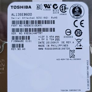 Toshiba AL13SEB600 600GB Enterprise SAS Hard Drive