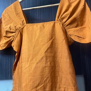 Trending L Size Beautiful Crop Top Orange Rust