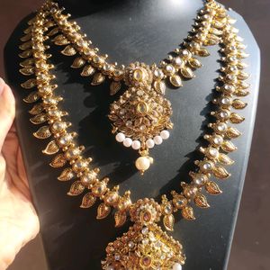 Beautiful Gold Toned Double Layered Necklace