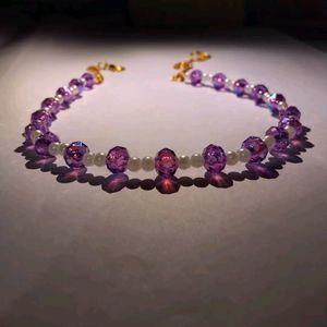 Purple Crystal Nacklace