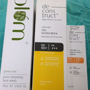 Combo Of Deconstruct Sunscreen,Serum & PlumFacewas