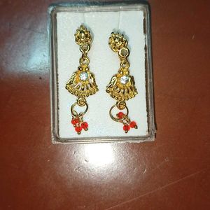 Golden Desi Style Earrings