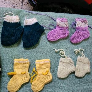 Woollen Socks (Set Of 4), New Born To 15 Months