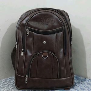 Woodland Coffee Brown LEATHER Bagpack