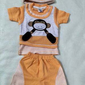 Baby Clothing Set With Unused New Knee Pads