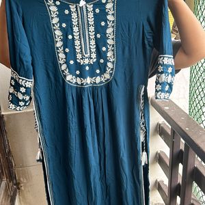 Fully Embroidered Naira Cut Kurta