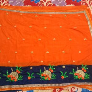 CORAL COLOR SAREE