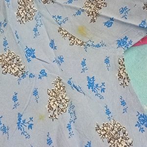 Sky Blue Colour A-line Kurti