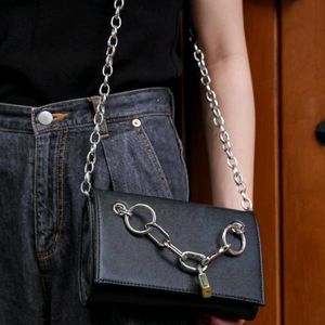 Black Chain Details Sling Bag