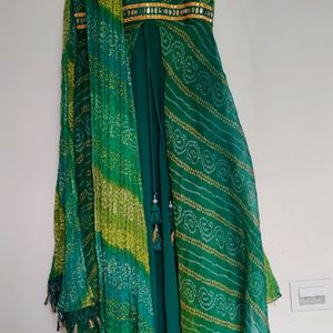 Beautiful Green Dress With Dupatta