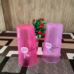 Reusable Plastic Glass Set Of 2