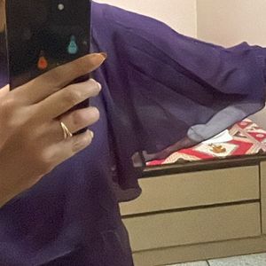 Purple Blouson Top