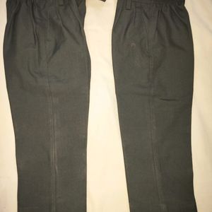 Kids Grey School Pant Combo Of 2