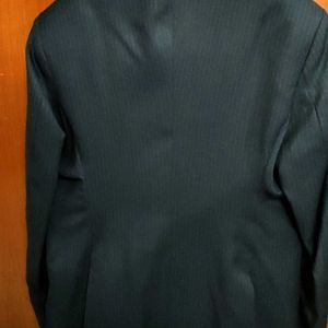 Men's Double Breasted Navy Blue Striped Suit