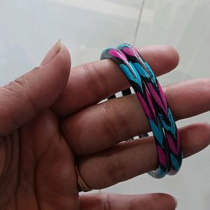 Multi Color Glass Bangle