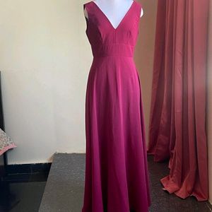 cherry dark red dress