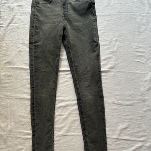 H&m Grey Skinny High Waist Jeans