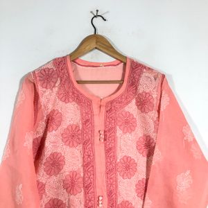 Pink Emboridered Kurta(Women’s)