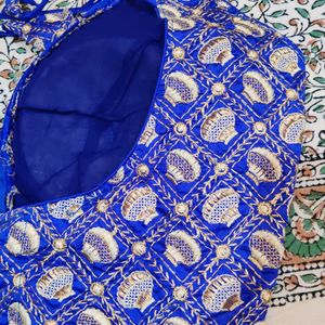 Brand New Embroidered Royal Blue Ethnic Blouse