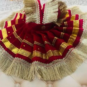 Laddu Gopal Fancy Dress Fabric Sefon Colours Cherr