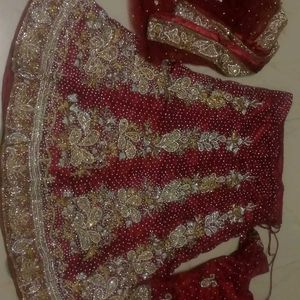 Full Heavy Work Sharara Suit+Free Kids Lehenga