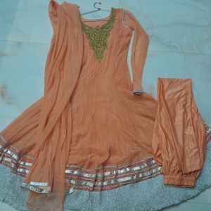 Peach Colour Lady Suit