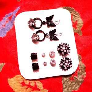 Regular Out Earrings And Studds Combo Car