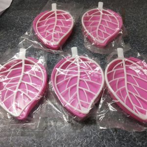 5 PCs Leaf Shape Soap Holder