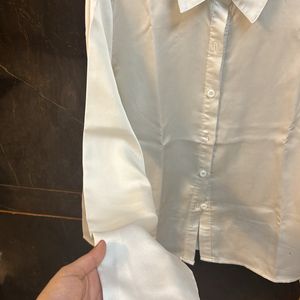 White Satin Finish Shirt