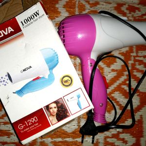 Foldable Pink Hair Dryer