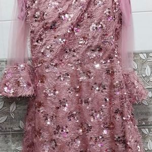 Pink Ethnic Gown For Girls