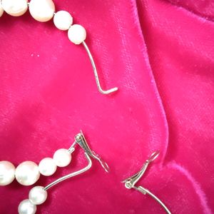 Pearl Hoop Earrings