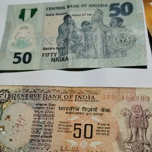 Rs50 Indian Old Currency+ 50 Naira