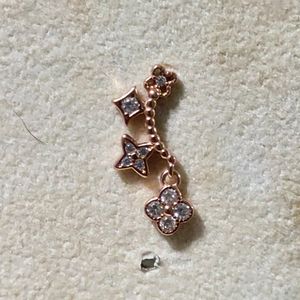 Rose Gold Charm Dangle Earrings