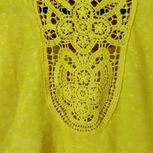 Taanz Yellow Top With Back Design