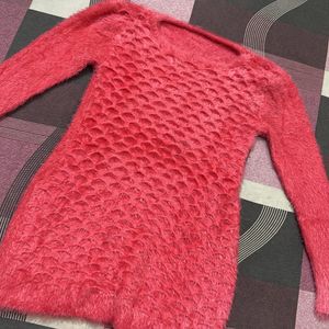 Pink Colored Woolen Sweater