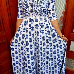 💙Beautiful Cotton Anarkali Style Kurti💙