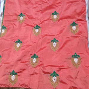 New Semi Silk Saree With Embroidery Work