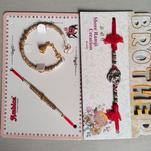 Rakhi for brother and Bhabhi Lumba set||Rakhi