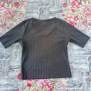 Black Crop Top For Women's