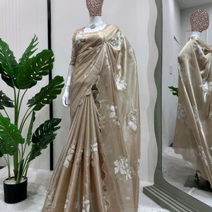 TRENDY & DESIGNER JIMMY FABRIC SAREE WITH BLOUSE